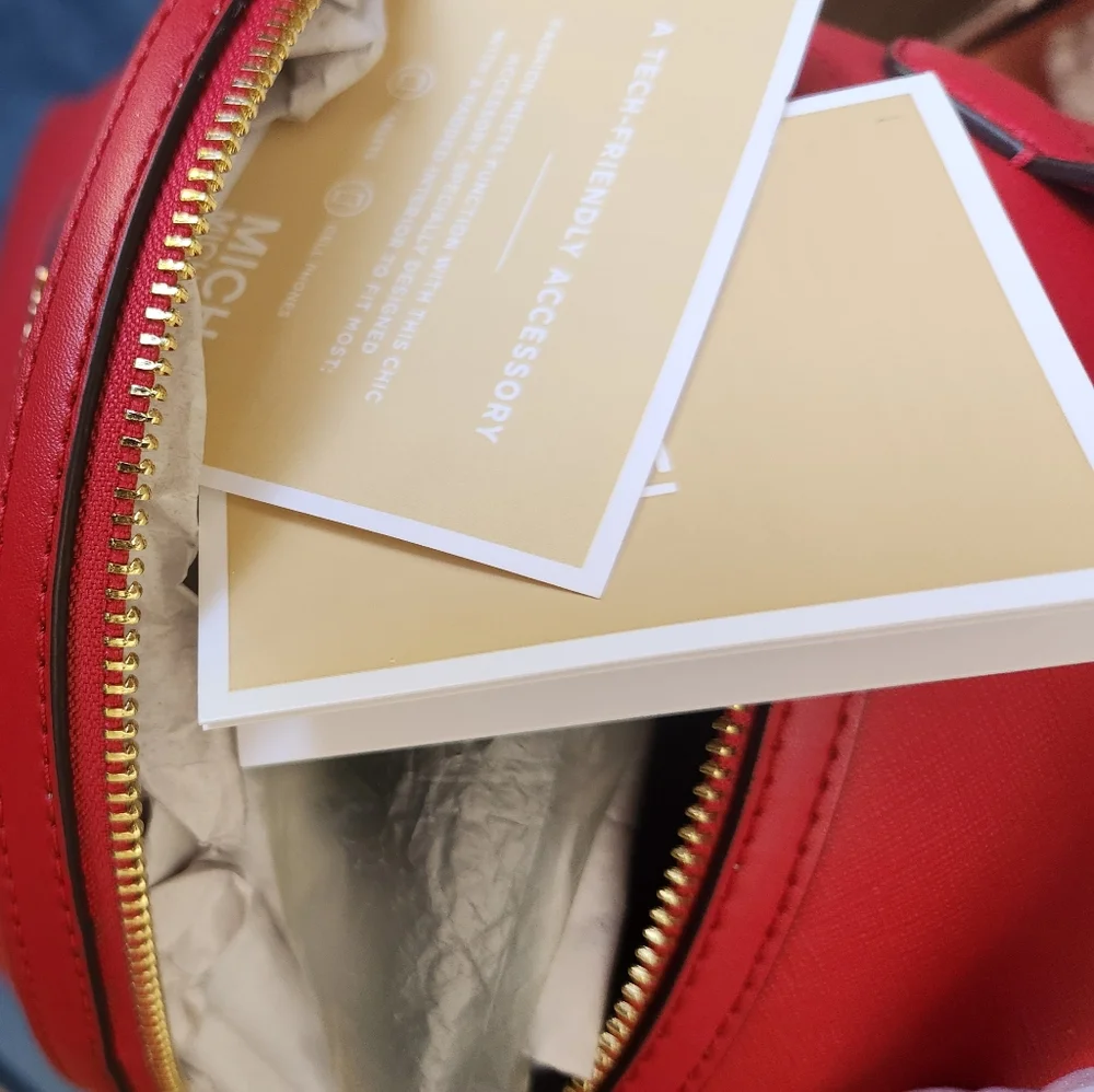 Michael Kors NWT Sheila Medium Bright Red Backpack